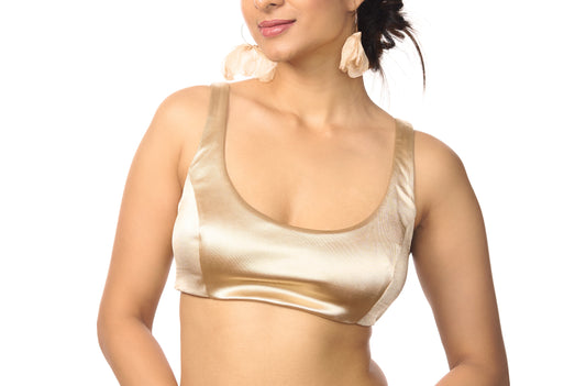 SABYA U-NECK CHAMPAGNE GOLD BLOUSE