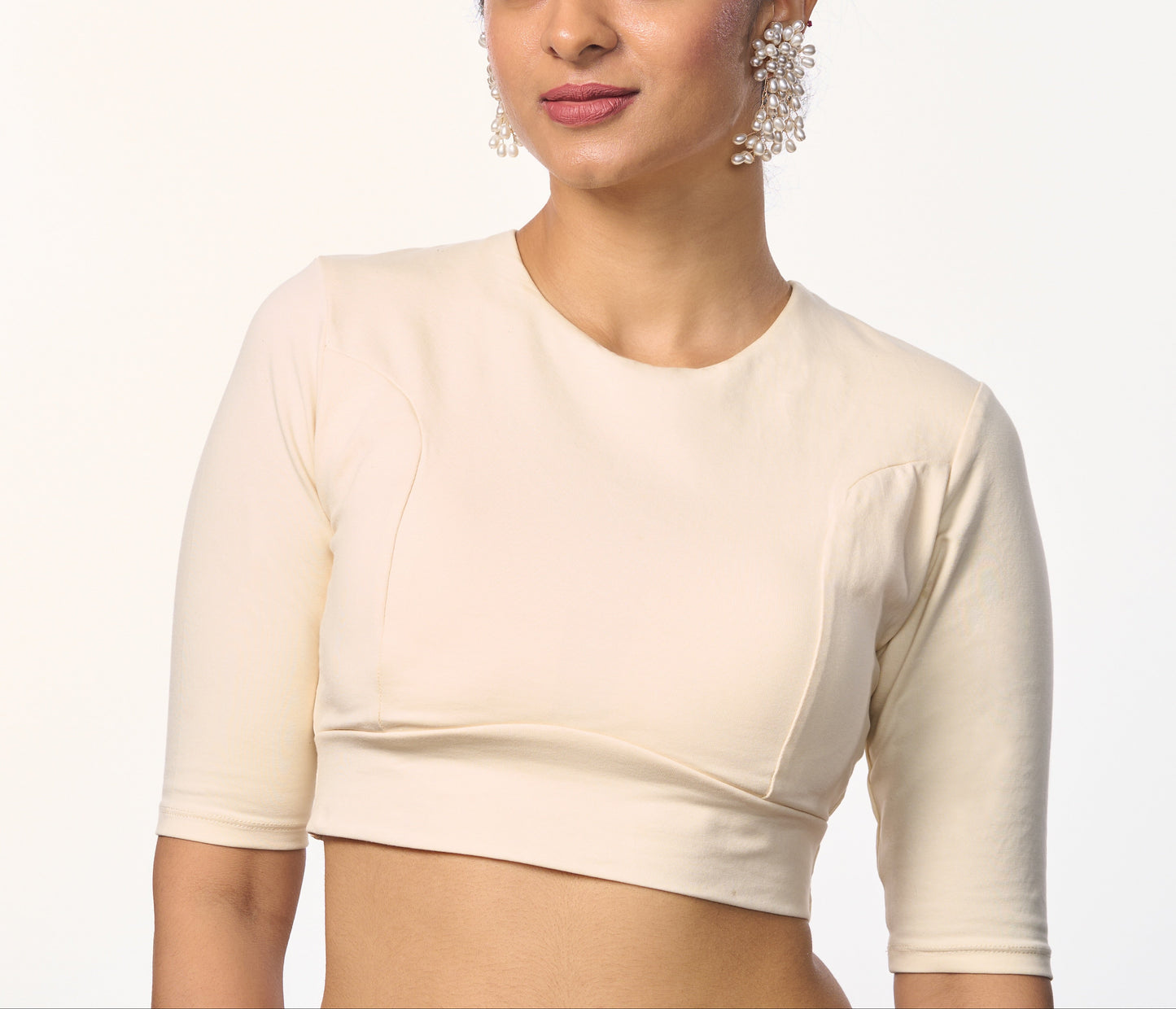 SAIRA COTTON CREAM BLOUSE